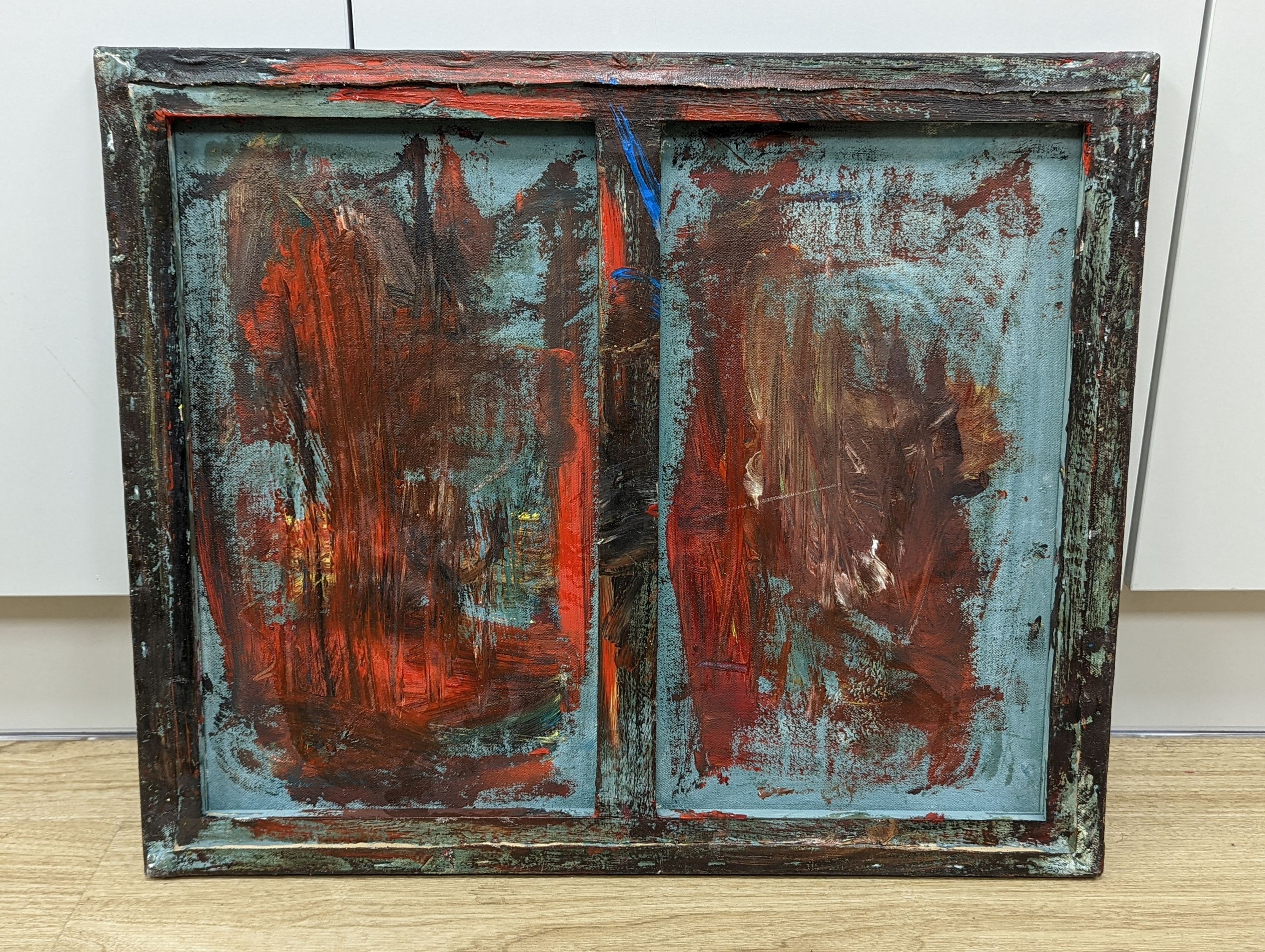 After Terry Frost, oil on canvas, Untitled, 50 x 60cm, unframed